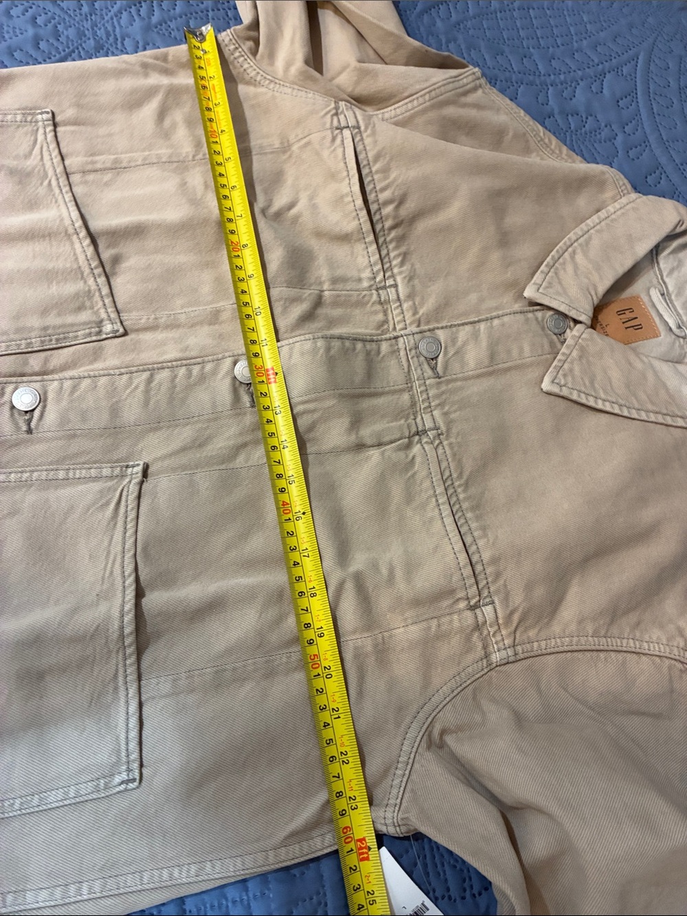 GAP Men's Canvas Shirt Jacket in Beige Size large 2026 collection NWT - Picture 10 of 15